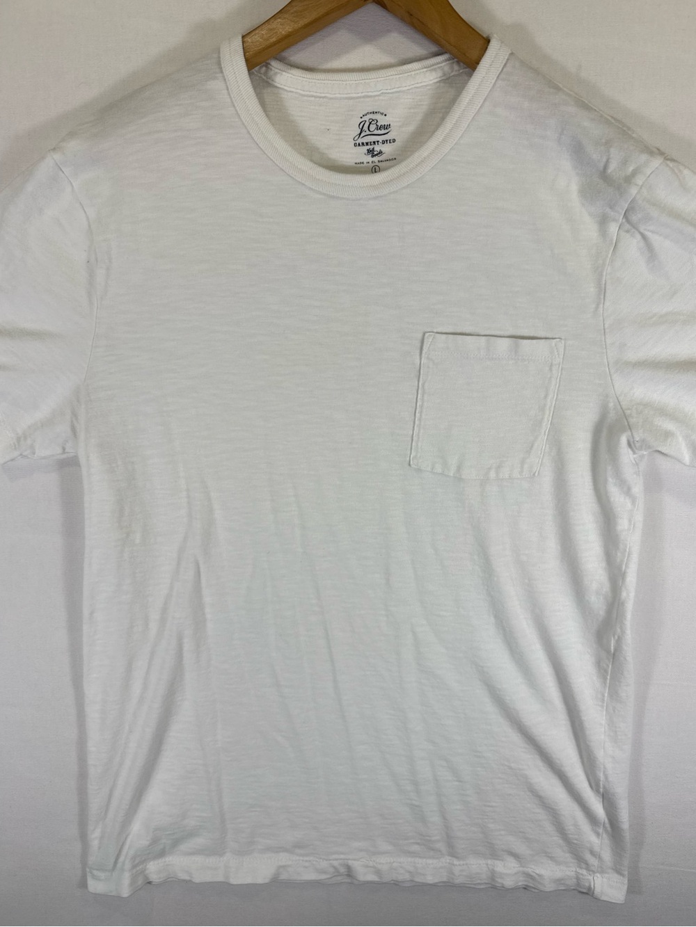 J. Crew Men's White Short Sleeve Pocket Tee